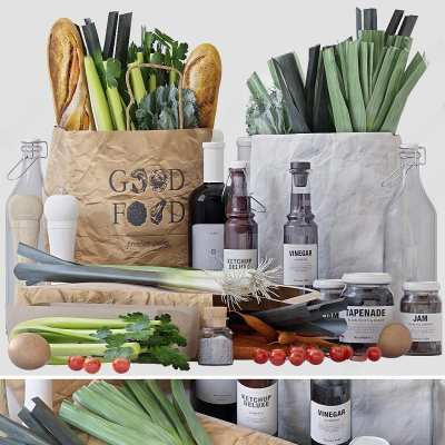 水果蔬菜3D模型下载